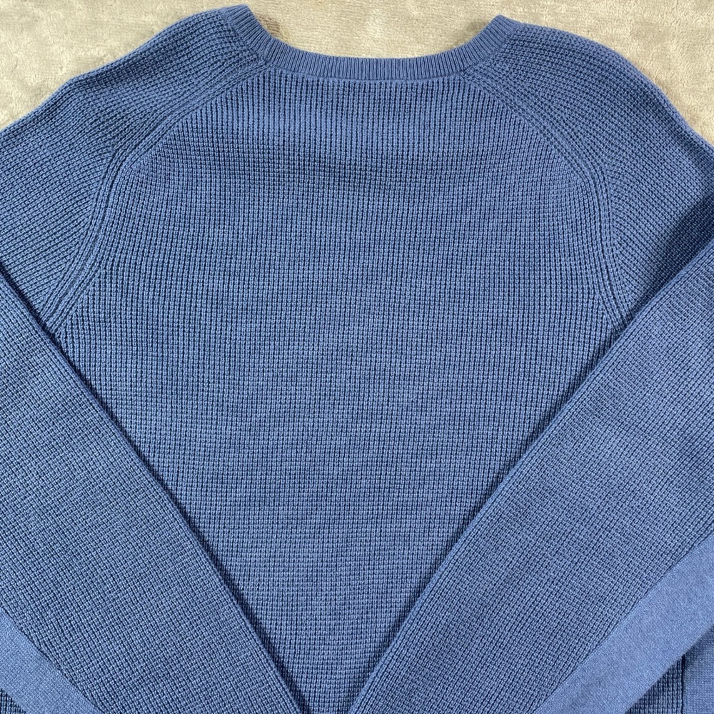Rhone Walden Waffle Sweater Mens XXL Blue Wool Cashmere Soft Preppy Casual - Picture 7 of 11